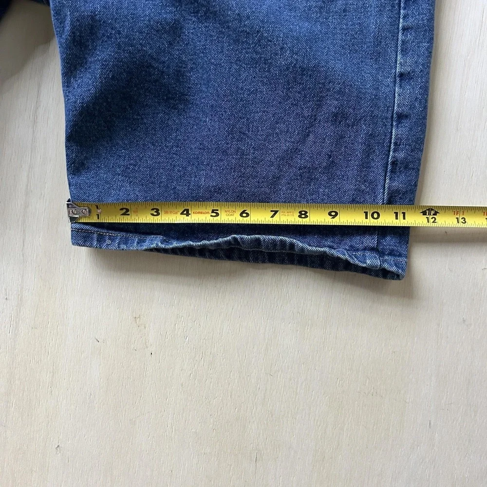 Y2K Wrangler Shorts Mens‎ 38 Blue Denim Relaxed Fit Stretch 9 Inseam Jorts